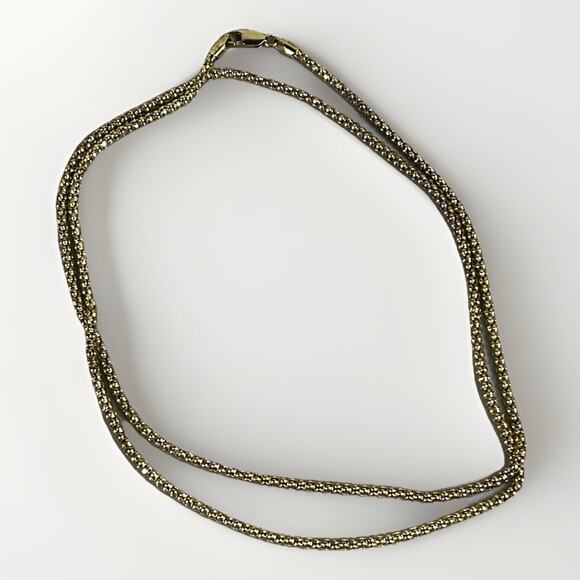 ITAOR Italy Sterling Silver Vermeil 925 Long Popcorn Chain Necklace - 30 in - Picture 12 of 15